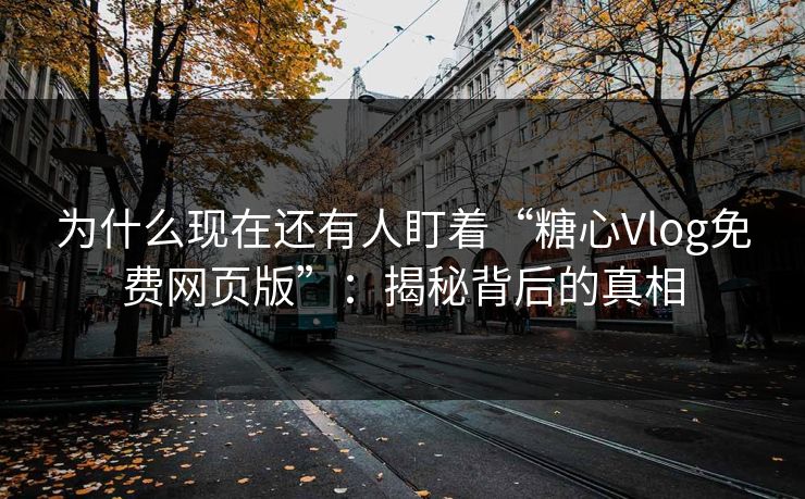 为什么现在还有人盯着“糖心Vlog免费网页版”：揭秘背后的真相
