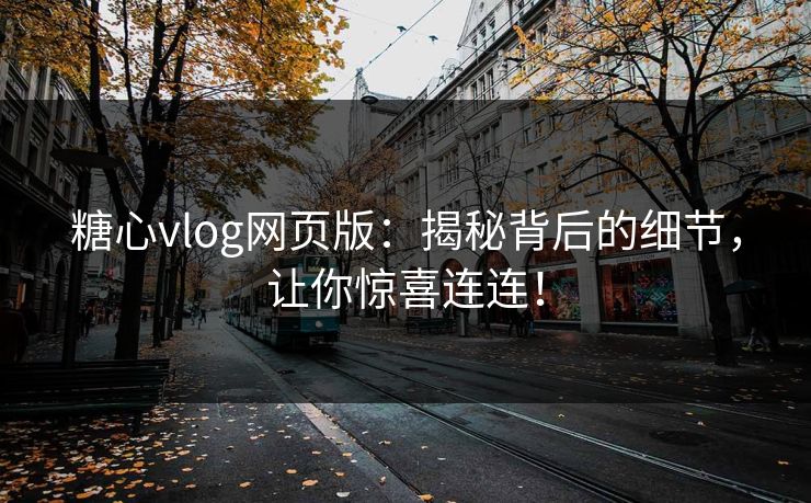 糖心vlog网页版：揭秘背后的细节，让你惊喜连连！