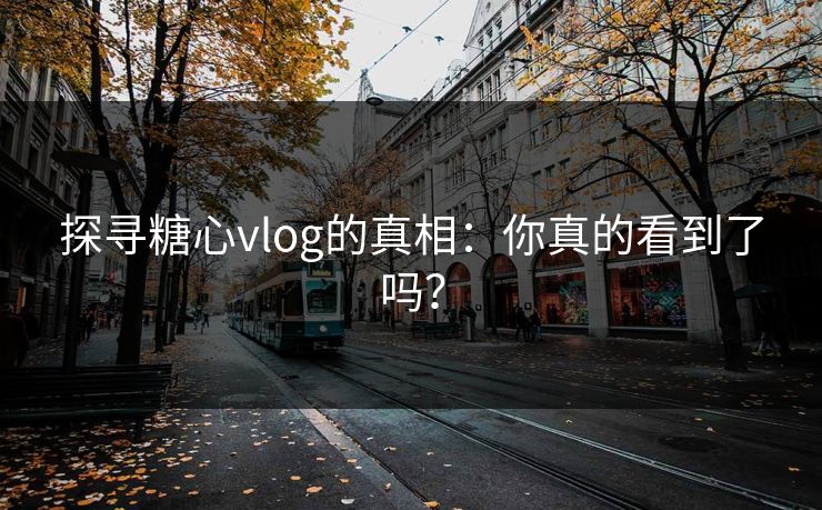探寻糖心vlog的真相：你真的看到了吗？