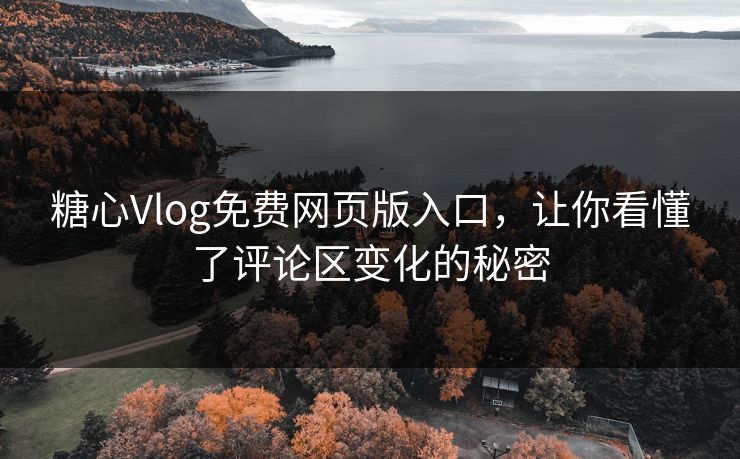 糖心Vlog免费网页版入口，让你看懂了评论区变化的秘密